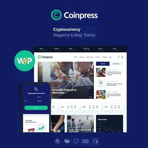 coinpress.jpg Coinpress | ICO Cryptocurrency Magazine & Blog WordPress Theme - Image 1