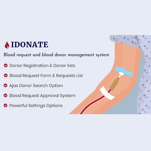 idonate.jpg IDonatePro - Blood Donation, Request And Donor Management WordPress Plugin - Image 1